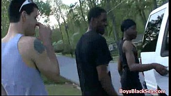 Preview 3 of Teen Sex Tamila Uz - BlacksOnBoys - Black gay dudes fuck hard white sexy twinks 19