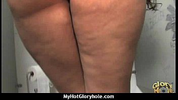 Preview 2 of Nude Gaming Spy - Natural cute black teen tries out gloryhole 20