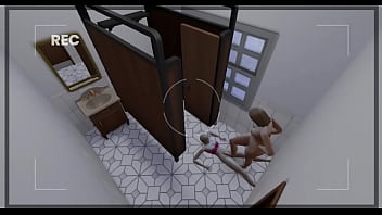 Preview 4 of Fingern Whatsapp - I find these girls groping each other in the bathroom.