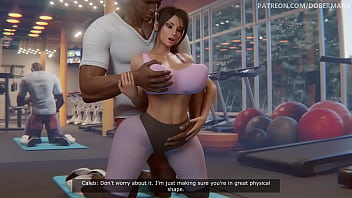 Preview 2 of Gape Crempie - 3D animation instructora de gym follando por el culo