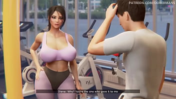 Preview 1 of Gape Crempie - 3D animation instructora de gym follando por el culo