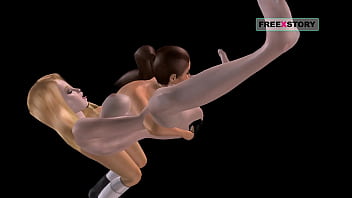 Preview 2 of Porny Alex - An animated 3d Cartoon lesbian porn video of two cute girls licking pussy and doing sex in standing position using strapon.