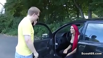 Preview 1 of Sm Bitches - German Sexy Redhead Teen Blowed and Fuck User Outdoor Big Dick