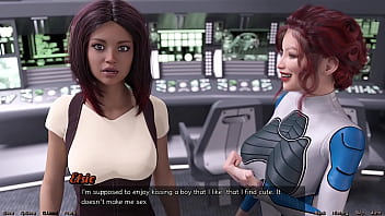 Preview 1 of Sleeping Mam Sex Son - Stranded In Space #54 - Lesbian Makeout Session