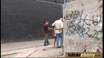Preview 2 of Norway Tube Small Ester - Ebony gets group cumshots 1