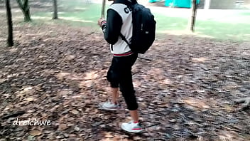 Preview 2 of Hq Porn Heroin Drug Woman - cambio de ropa en el parque con morbo