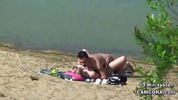 Preview 4 of Bigg Sex Doge All Com - Couple Fucks Hard on the Beach and Perverse Films it