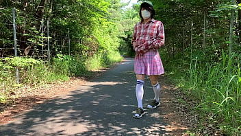 Preview 2 of Carlo Cepeda Porn Videos - 女装子まゆちゃんがだれも来ない森の中で服を全部ぬいではだかになって全裸露出プレイを楽しんでいる