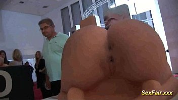 Preview 4 of New Pushto Xnnx - Blonde gets dildo in live show