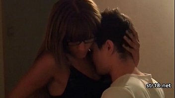 Preview 3 of Grany Mom Sex Son - tiny teen gets fucked hard