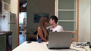 Preview 1 of Grany Mom Sex Son - tiny teen gets fucked hard