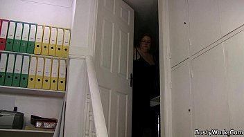 Preview 1 of Shy Cutie5 - He doggystyles huge titted secretary on the stairs