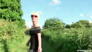Preview 3 of Popo Show - Blonde slut loves blowjob group outdoor