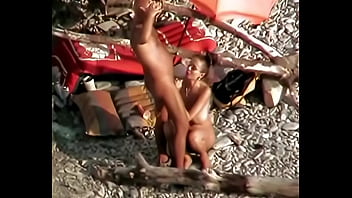 Preview 1 of Saffron Taylor Videos - Wife fucks the bitch on a greek beach