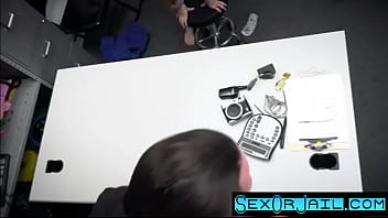 Preview 3 of Sxe Movies Hd Com - [SexOrJail]- Cop and StepDad fuck a Teen Shoplifter