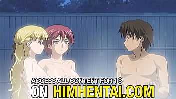 Preview 2 of Real Square By Pussy Black - Threesome at the spa with my two stepsisters - uncensored hentai