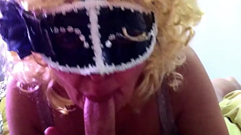 Preview 1 of Small Amateur Tube Cd - Mamada enmascarada - Masked blowjob