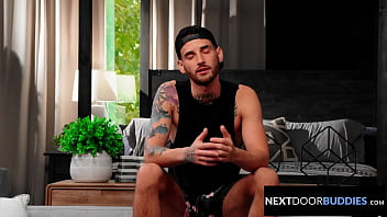 Preview 1 of Fat Hottest Rape - Tatted Hunk Blows His Load On Hairy Jock - NextDoorBuddies