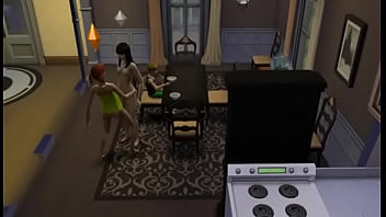 Preview 1 of Nerdy Sex Video Emma - Lesbi SIMS4
