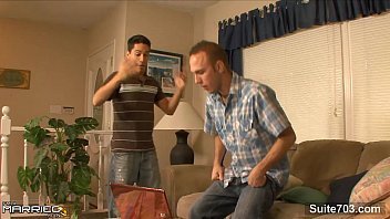 Preview 1 of Sauna Paula Harlowe - Horny married guy gets fucked well by a gay