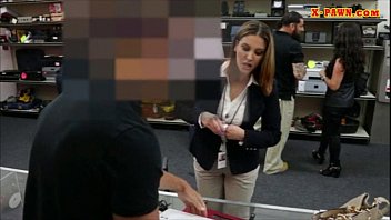 Preview 1 of Mom Lora - Horny busty woman fucked in the backroom for a plane ticket