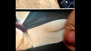 Preview 2 of Milf His Finger - cum tribute on Tasha&#039_s nice tits