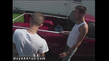 Preview 1 of Teen Janee - Male models Jace and Troy kiss,  eat and fellate every slick inch of