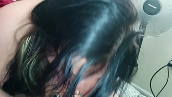 Preview 4 of Set Mom Sex - Hot Tattoo Girl Sucking big Mooney Moon Beam Cock