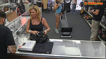Preview 1 of Have Fun With Retro Xxx - Gym trainer selling her stuff and fucked at the pawnshop