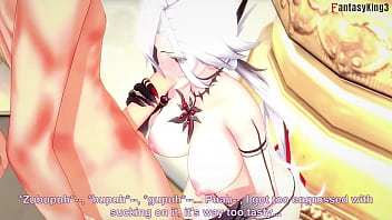 Preview 2 of Japanese Mom Forced Family - Arlecchino having hard sex 3 Genshin impact milf | Full and Just POV version on Sheer and PTRN: Fantasyking3