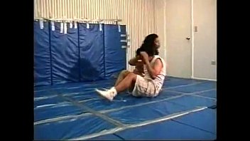 Preview 2 of Daughter Pay Debt Dad - nice mixed wrestling with bodyscissors