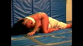 Preview 4 of Daughter Pay Debt Dad - nice mixed wrestling with bodyscissors