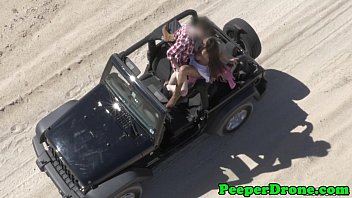 Preview 4 of Nude Porn Turk Gizli Sikiyor - Jeep sex filmed by drone