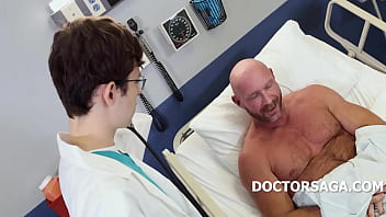 Preview 1 of Jaimin Jems - Little Perverted Doctor Dakota Eats Patients Ass - DoctorSaga