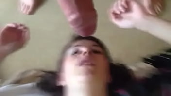 Preview 1 of Office Girl Orgy - DEEPTHROATING AT IT&#039_S BEST