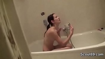 Preview 1 of Amateurffm Anal - Boyfriend Look Girl in Bathroom and Fuck She Anal with Huge Cock
