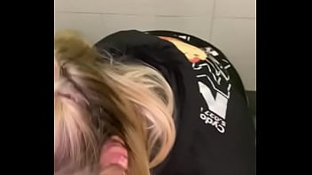 Preview 1 of Fucked Leggings - We get cought in cinema bathroom