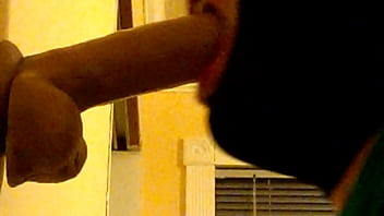 Preview 4 of Tube Norway Small - gay guy in hood deepthroating a dildo