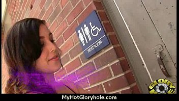 Preview 1 of Office Seduction 3 - super cute ebony at gloryhole 18