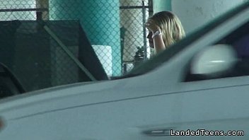 Preview 1 of Hey Big Tits - Teen giving blowjob on huge dick in the car in public