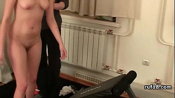 Preview 1 of Durin Chloro - Teen Lucy in bondage is teased by horny guy