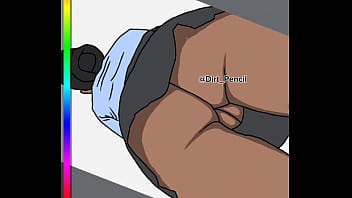 Preview 4 of Bf 34 Xxx Mom - Digital Drawing of a girl in school uniform upskirt. Pussy from the back.