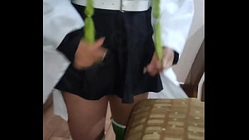 Preview 1 of Blonde Daugther - Mi amiga Otaku se pone caliente despu&eacute_s de la convencion parte 1