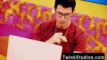Preview 1 of Spy Pissing Outdoor - Gay movie of Rich nerdy twink teen boy wishes for the beautiful man