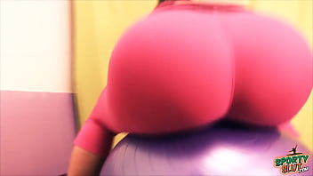 Preview 3 of Monster Huge Cock Teen - Perfect Cameltoe Pussy! In Tight Spandex! Working Out! Ass!!