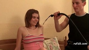 Preview 4 of Sunnysun - Teen Lucy in bondage is teased by horny guy