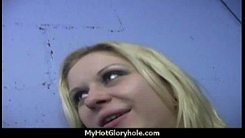 Preview 3 of White Sissy Shaking Booty - Ebony teen cleaning all the cocks at gloryhole 3