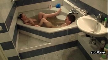 Preview 4 of Xxx Tuach - Amateur teen couple fucks in parents bed