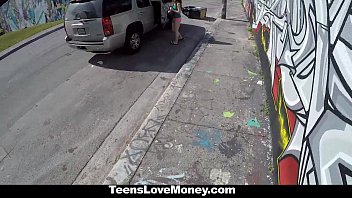 Preview 1 of Vine Mr Kik Omegle Vichatter Avi - TeensLoveMoney - Busty (Molly Jane) Fucks Outside for Cash