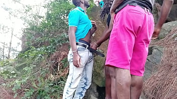 Preview 1 of Montevideo En Trabajo - Our walk through the forest ended in an intense threesome since our friend wanted us to take it between the two of us.